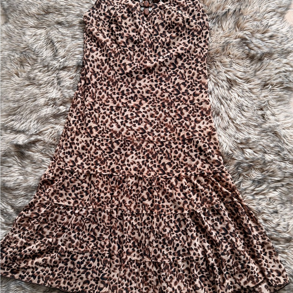 Jessica Howard Brown Animal Print Dress